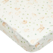 Loulou Lollipop Fitted Crib Sheet | Bunny Meadow