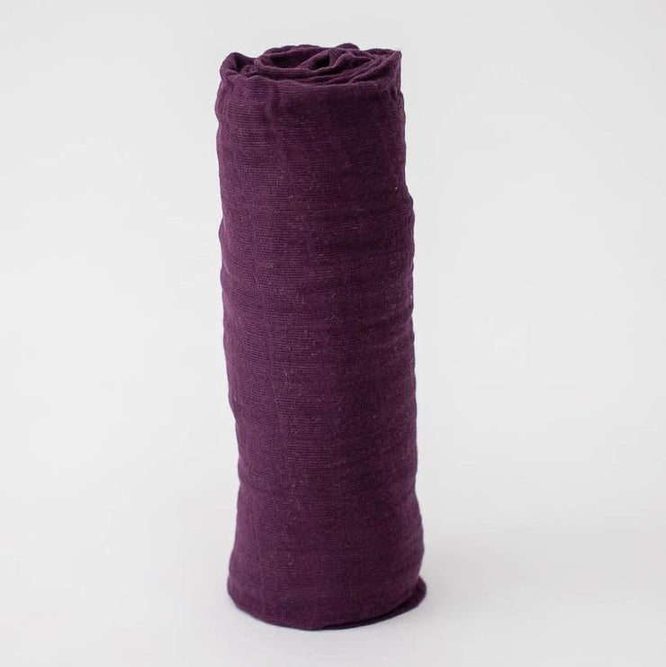 Little Unicorn Cotton Muslin Swaddle Blanket | Plum