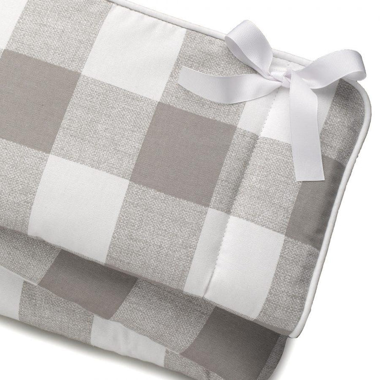 Liz & Roo Buffalo Check (Taupe) Crib Rail Cover