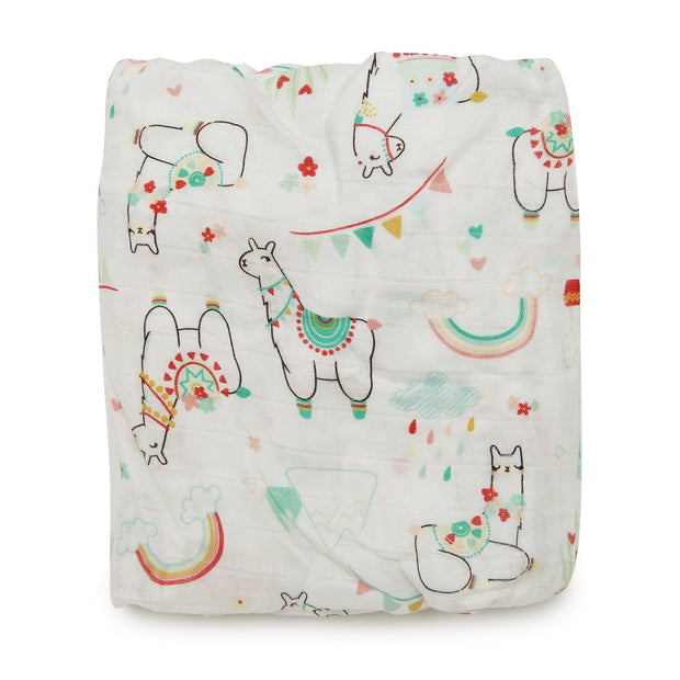 Loulou Lollipop Fitted Crib Sheet | Llama