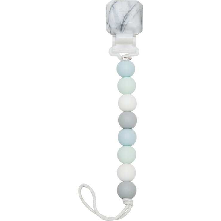 Loulou Lollipop Lolli Gem Silicone Pacifier Clip | Blue Mint