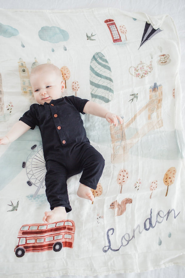 Loulou Lollipop Muslin Quilt Blanket | London