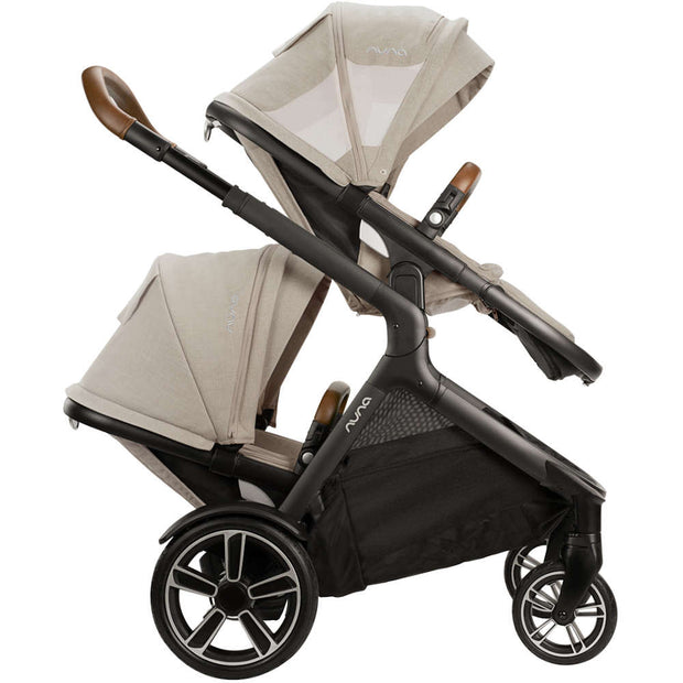 Nuna Demi Grow Sibling Seat + Raincover with MangeTech Secure Snap