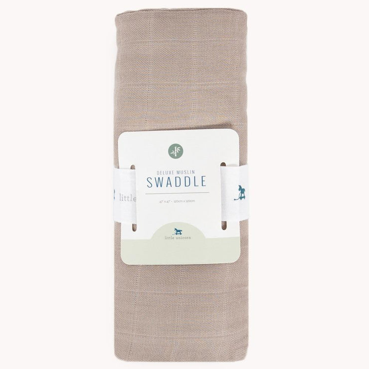 Little Unicorn Deluxe Muslin Swaddle Blanket | Oatmeal