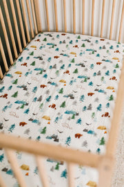 Loulou Lollipop Fitted Crib Sheet | Adventure Begins