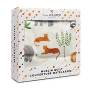 Loulou Lollipop Muslin Quilt Blanket | Safari Jungle