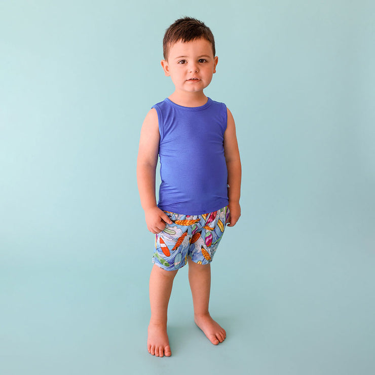Posh Peanut Wave Tank Top & Short 4T