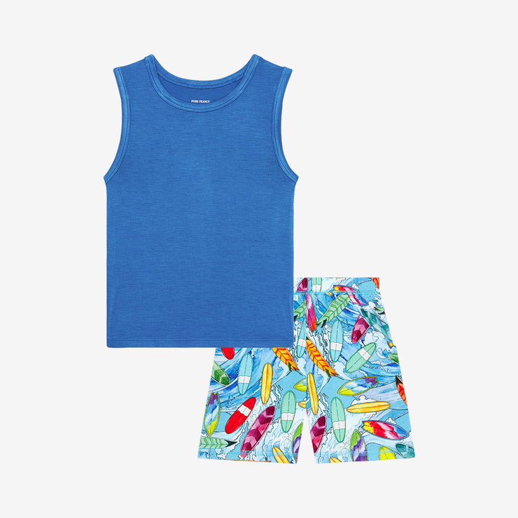 Posh Peanut Wave Tank Top & Short 2T