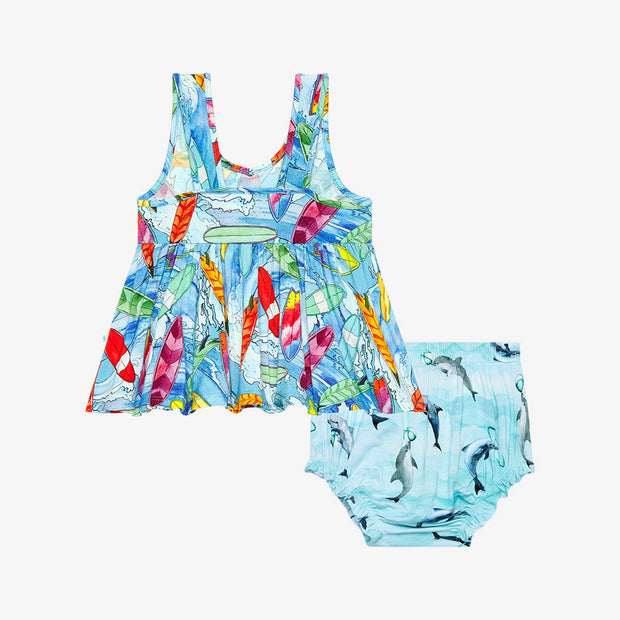 Posh Peanut V-Neck Tank Top & Bloomer Set | Wave