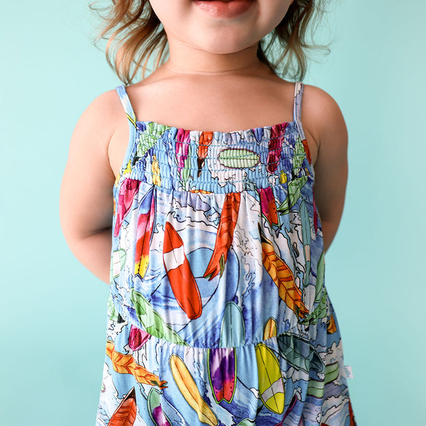 Posh Peanut Smocked Spaghetti Jumpsuit | Wave