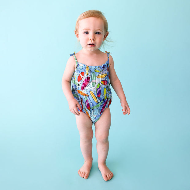Posh Peanut Wave Spaghetti Romper