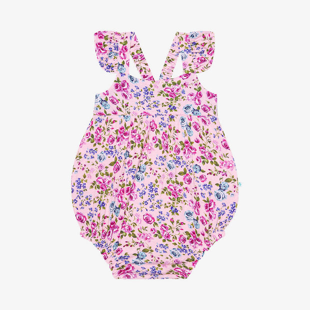 Posh Peanut Ruffled Capsleeve Bubble Romper | Pixie