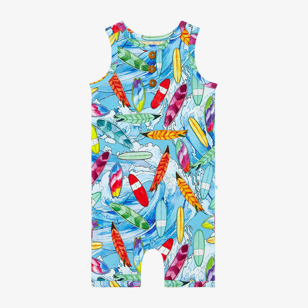 Posh Peanut Wave Henly Racerback Romper