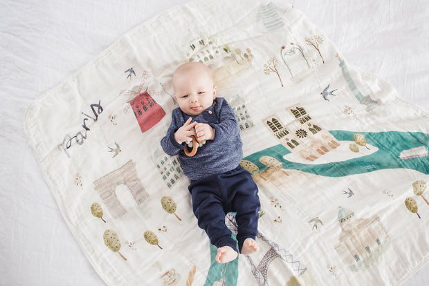 Loulou Lollipop Muslin Quilt Blanket | Paris