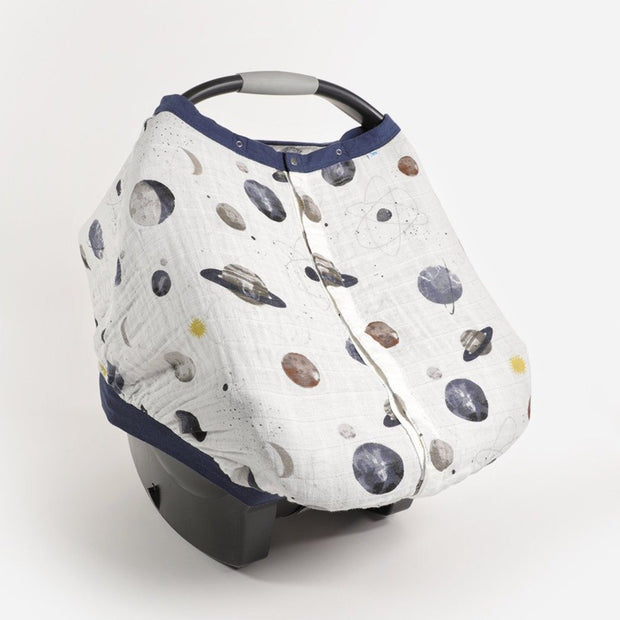 Little Unicorn Cotton Muslin Car Seat Canopy | Planetary