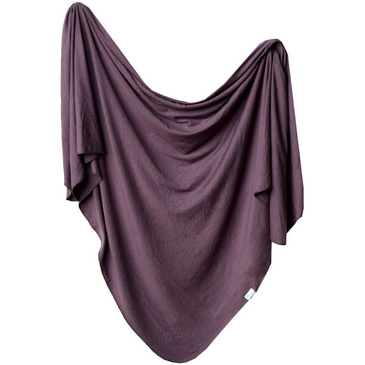 Copper Pearl Knit Swaddle Blanket | Plum