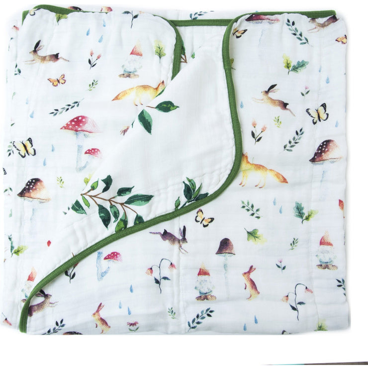 Loulou Lollipop Muslin Quilt Blanket | Woodland Gnome