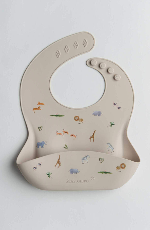 Loulou Lollipop Silicone Bib | Safari