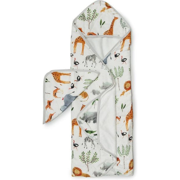 Loulou Lollipop Hooded Towel Set | Safari Jungle