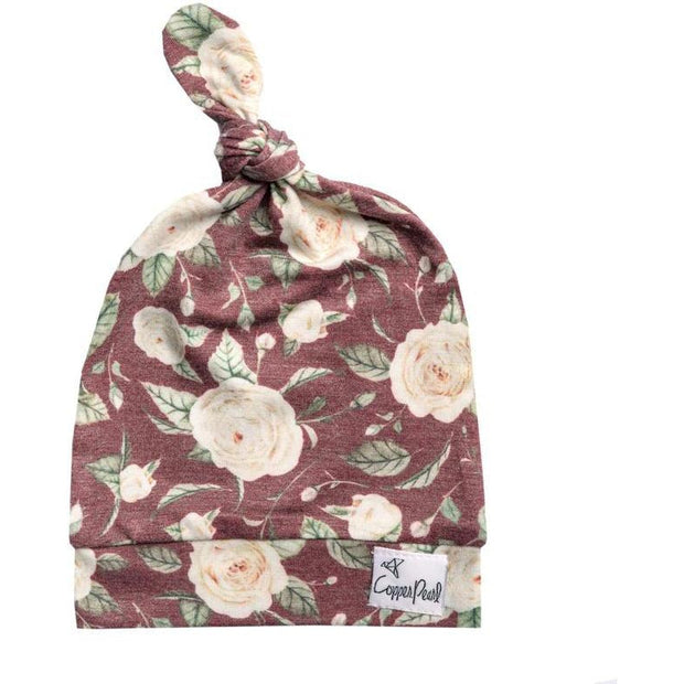 Copper Pearl Top Knot Hat | Scarlet