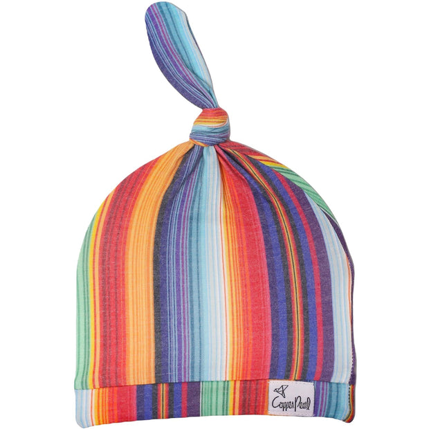 Copper Pearl Top Knot Hat | Serape