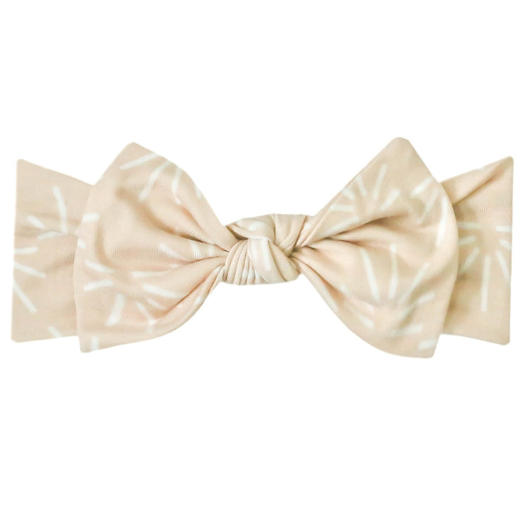Copper Pearl Knit Headband Bow | Sol