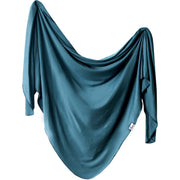 Copper Pearl Knit Swaddle Blanket | Steel