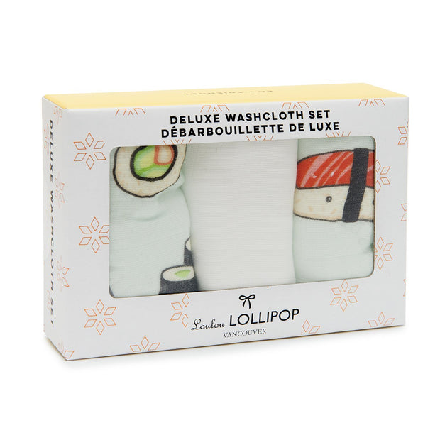 Loulou Lollipop Washcloth 3-pieces Set | Sushi