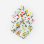Little Unicorn Cotton Muslin Swaddle Blanket Set | Fruit Stand