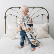 Little Unicorn Cotton Muslin Swaddle Blanket Set | Dino Friends