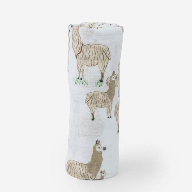 Little Unicorn Cotton Muslin Swaddle Blanket | Llama Llama