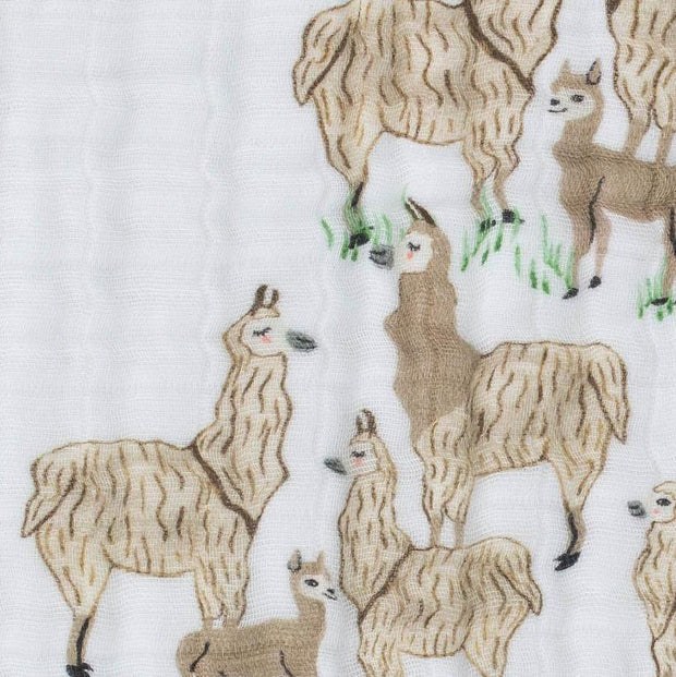 Little Unicorn Cotton Muslin Baby Quilt | Llama Llama