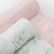 Little Unicorn Deluxe Muslin Swaddle Blanket Set | Blush Peony