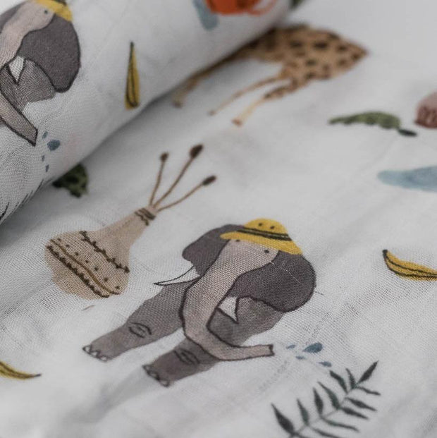 Little Unicorn Deluxe Muslin Swaddle Blanket | Safari Social