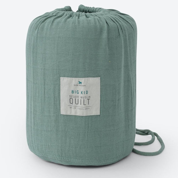 Little Unicorn Big Kid Deluxe Muslin Quilt | Sage