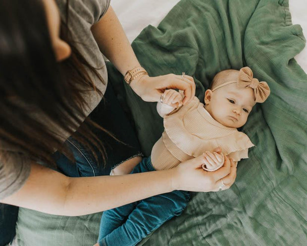 Little Unicorn Big Kid Deluxe Muslin Quilt | Sage