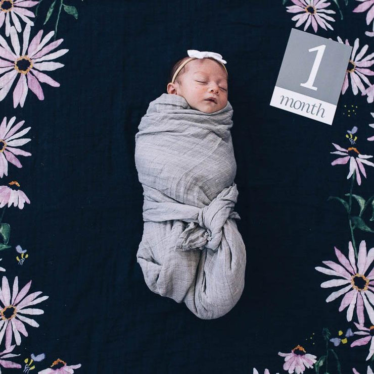 Little Unicorn Photo Blanket | Dark Coneflower