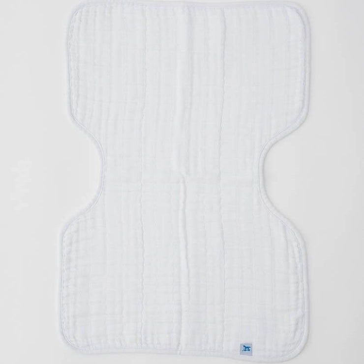 Little Unicorn Cotton Muslin Burp Cloth | White