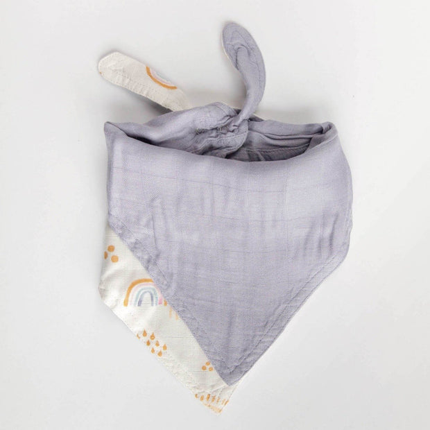 Little Unicorn Deluxe Muslin Reversible Bandana Bib | Rainbows & Raindrops