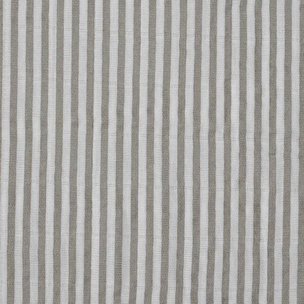 Little Unicorn Cotton Muslin Crib Sheet | Grey Stripe