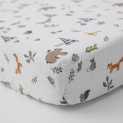 Little Unicorn Cotton Muslin Crib Sheet | Forest Friends