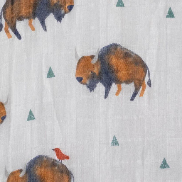 Little Unicorn Cotton Muslin Crib Sheet | Bison