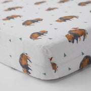 Little Unicorn Cotton Muslin Crib Sheet | Bison