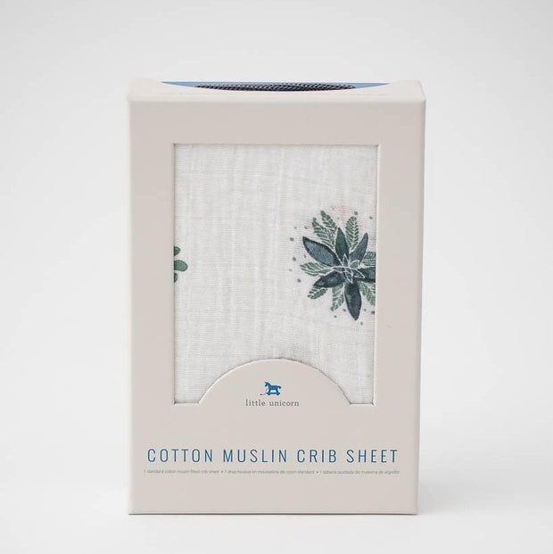 Little Unicorn Cotton Muslin Crib Sheet | Prickle Pots