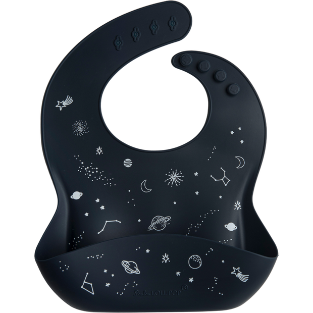 Loulou Lollipop Silicone Bib | Space