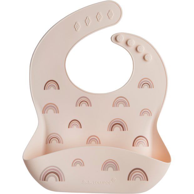 Loulou Lollipop Silicone Bib | Rainbow