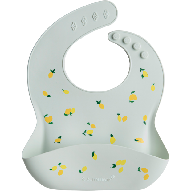 Loulou Lollipop Silicone Bib | Lemon