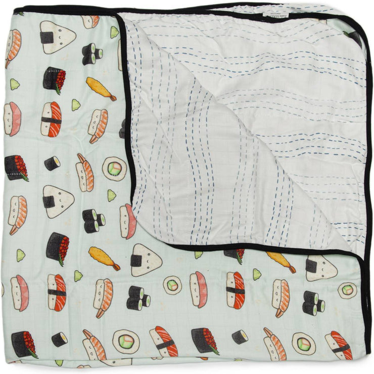 Loulou Lollipop Muslin Quilt Blanket | Sushi