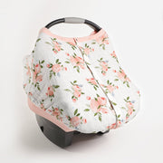 Little Unicorn Cotton Muslin Car Seat Canopy | Watercolor Roses