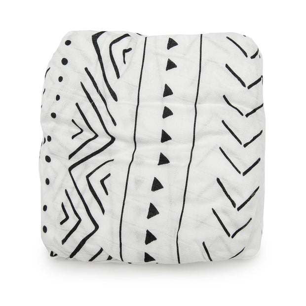 Loulou Lollipop Fitted Crib Sheet | White Mudcloth